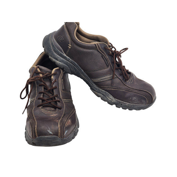 Skechers Shoes Mens 12 Relaxed Fit Leather Air Cooled Memory Foam Sneakers 65419 main image 9